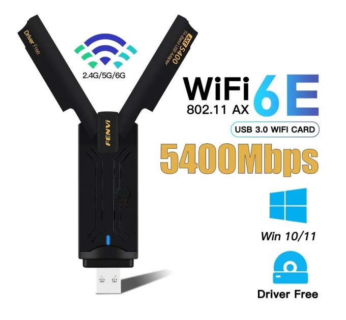 Fenvi Бездротовий адаптер Fenvi FU-AXE5400 (RTL8832CU)