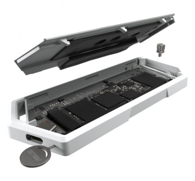 ASUS Кишеня зовнішня ASUS SSD ROG STRIX ARION ESD-S1C/WHT/G/AS PCIe NVMe M.2 2230/2242/2260/2280 USB-C 3.2 Gen 2x1 (90DD02H1-B09000)