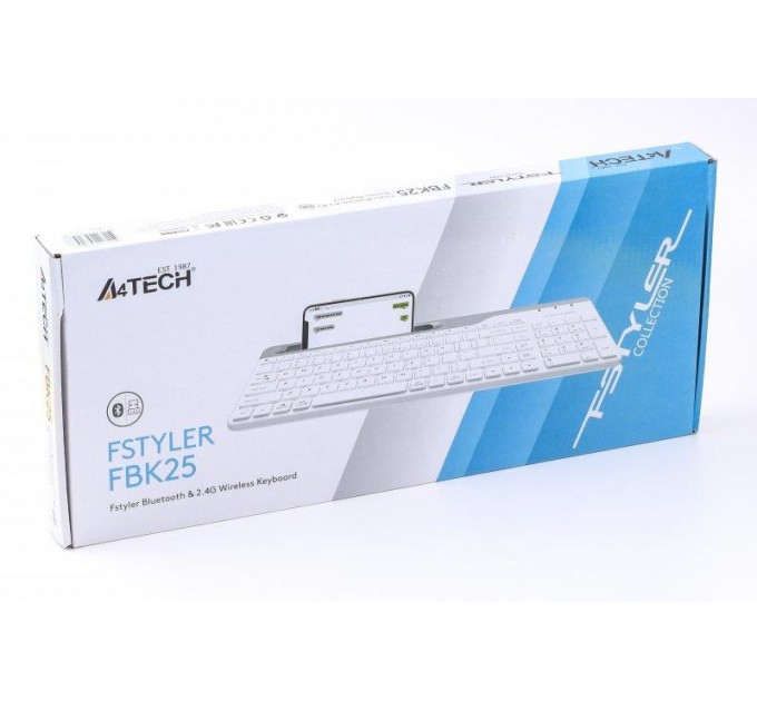A4Tech Клавіатура бездротова A4Tech Fstyler FBK25 White