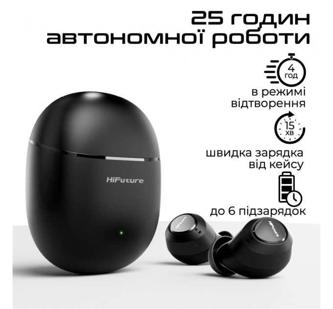 HIFuture Bluetooth-гарнітура HiFuture OlymBuds3 Black (olymbuds3.black)