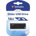 Verbatim USB флеш накопичувач Verbatim 16GB Slider Black USB 2.0 (98696)