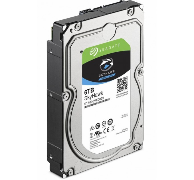Seagate Накопичувач HDD SATA 6.0TB Seagate SkyHawk Surveillance 256MB (ST6000VX001)