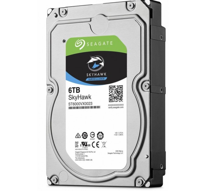 Seagate Накопичувач HDD SATA 6.0TB Seagate SkyHawk Surveillance 256MB (ST6000VX001)