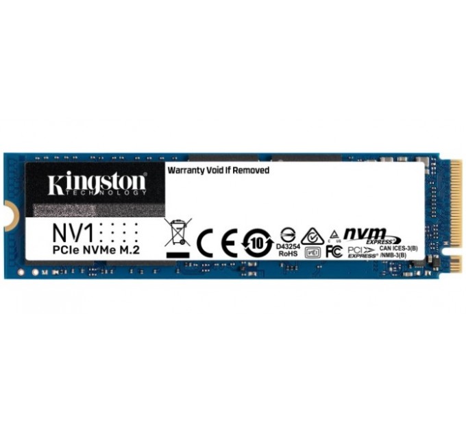 Kingston Накопичувач SSD  250GB M.2 NVMe Kingston NV1 M.2 2280 PCIe 3.0 x4 3D TLC (SNVS/250G)