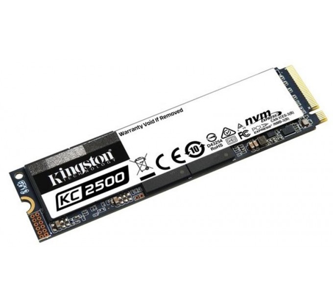 Kingston Накопичувач SSD 1TB M.2 NVMe Kingston KC2500 M.2 2280 PCIe 3.0 x4 3D TLC (SKC2500M8/1000G)
