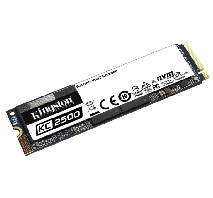 Kingston Накопичувач SSD 2TB M.2 NVMe Kingston KC2500 M.2 2280 PCIe 3.0 x4 3D TLC (SKC2500M8/2000G)