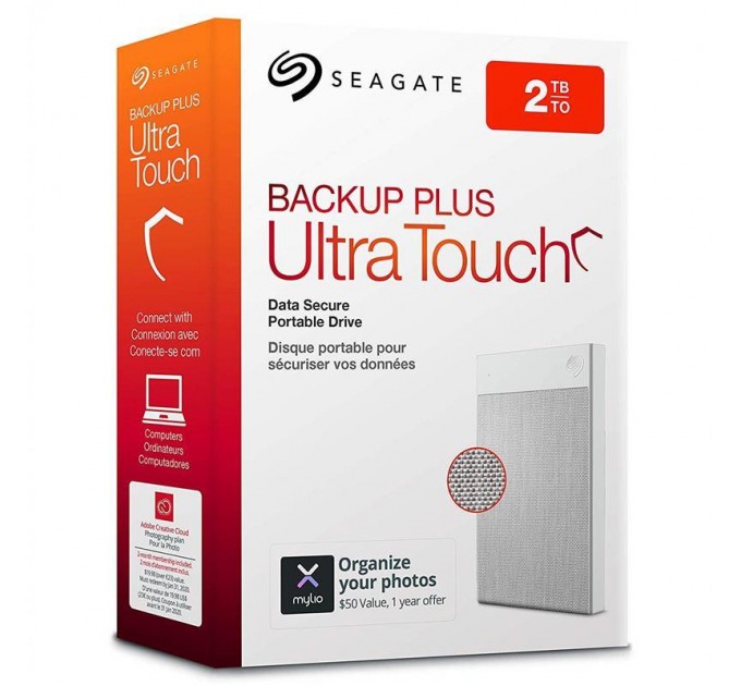 Seagate Зовнішній жорсткий диск 2.5" USB 2.0TB Seagate Backup Plus Ultra Touch White (STHH2000402)