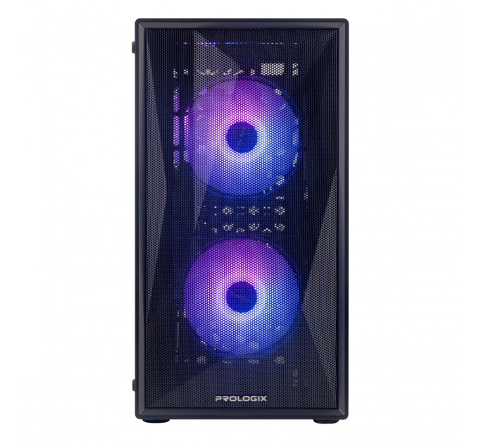 Prologix Корпус Prologix E102 Tempered Glass&Mesh Black