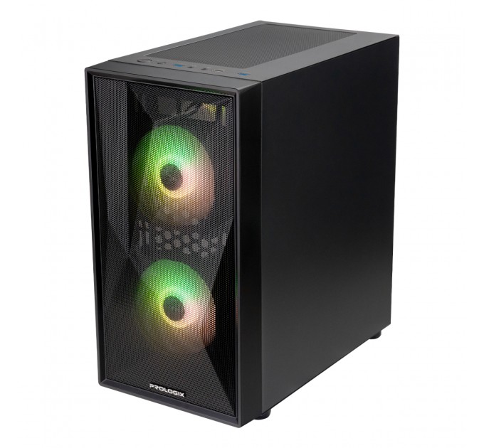 Prologix Корпус Prologix E102 Tempered Glass&Mesh Black