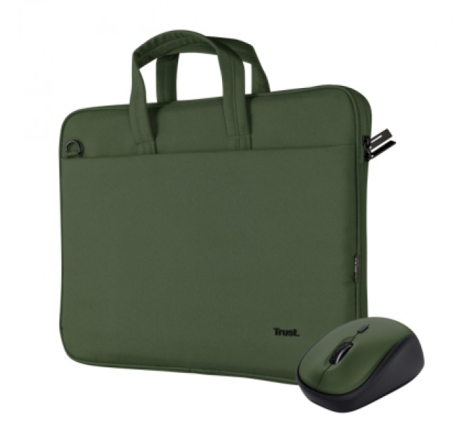 Trust Сумка для ноутбука Trust 16" BOLOGNA Slim Eco + Mouse, Set green (24989)