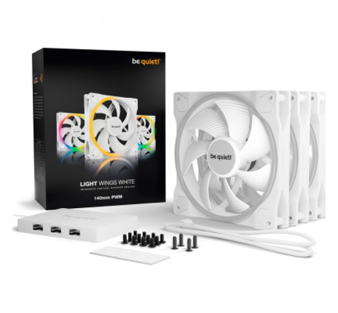 Be quiet! Кулер до корпусу Be quiet! Light Wings White 140mm PWM (BL102)