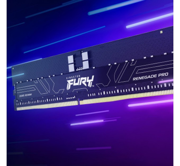 Kingston Модуль пам'яті для сервера Kingston 128GB 6000MT/s DDR5 ECC Reg CL32 DIMM (Kit of 4) FURY Renegade Pro EXPO (KF560R32RBEK4-128)