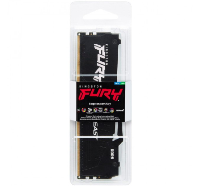 Kingston Fury (ex.HyperX) Модуль пам'яті для комп'ютера DDR5 32GB 6000 MHz Beast RGB XMP Kingston Fury (ex.HyperX) (KF560C30BBA-32)