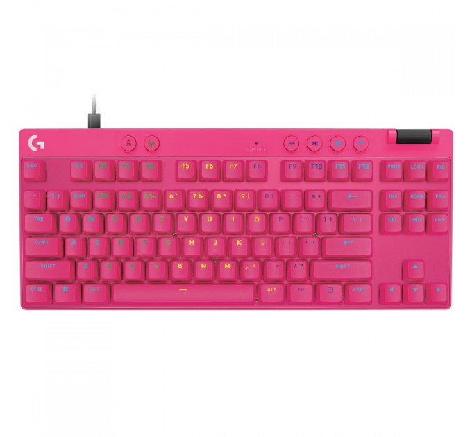 Logitech Клавiатура Logitech G PRO X TKL Rapid Magenta (920-013253)