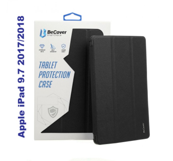 BeCover Чохол до планшета BeCover Tri Fold Soft TPU Silicone Apple iPad 9.7 2017/2018 A1822/A1823/A1893/A1954 Black (706875)
