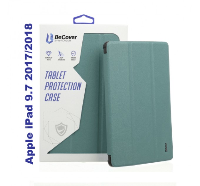 BeCover Чохол до планшета BeCover Tri Fold Soft TPU Silicone Apple iPad 9.7 2017/2018 A1822/A1823/A1893/A1954 Green (706878)