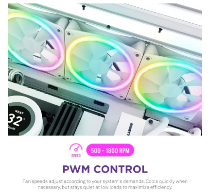 NZXT Кулер до корпусу NZXT F120RGB Duo-120mm Dual-sideRGB Fan-Tripl (RF-D12TF-W1)