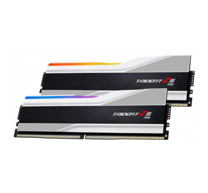 G.Skill Модуль пам'яті для комп'ютера DDR5 32GB (2x16GB) 6000 MHz Trident Z5 RGB Silver G.Skill (F5-6000J4040F16GX2-TZ5RS)