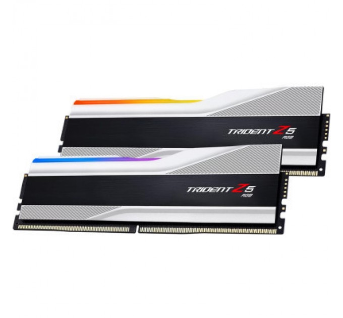 G.Skill Модуль пам'яті для комп'ютера DDR5 32GB (2x16GB) 7800 MHz Trident Z5 RGB Silver G.Skill (F5-7800J3646H16GX2-TZ5RS)