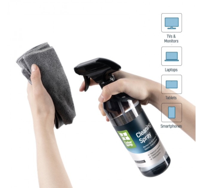 ColorWay Спрей для очищення ColorWay Cleaning Kit, Large, OLED/LED/LCD/TFT, 550ml, microfibre*2 (CW-5500)