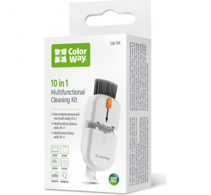 ColorWay Універсальний чистячий набір ColorWay Cleaning Kit, Multifunktional, 10 in 1 (CW-1111)