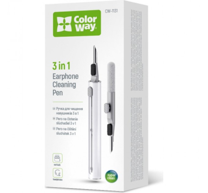 ColorWay Універсальний чистячий набір ColorWay Cleaning Pen, for Earphones, 3 in 1 (CW-1131)