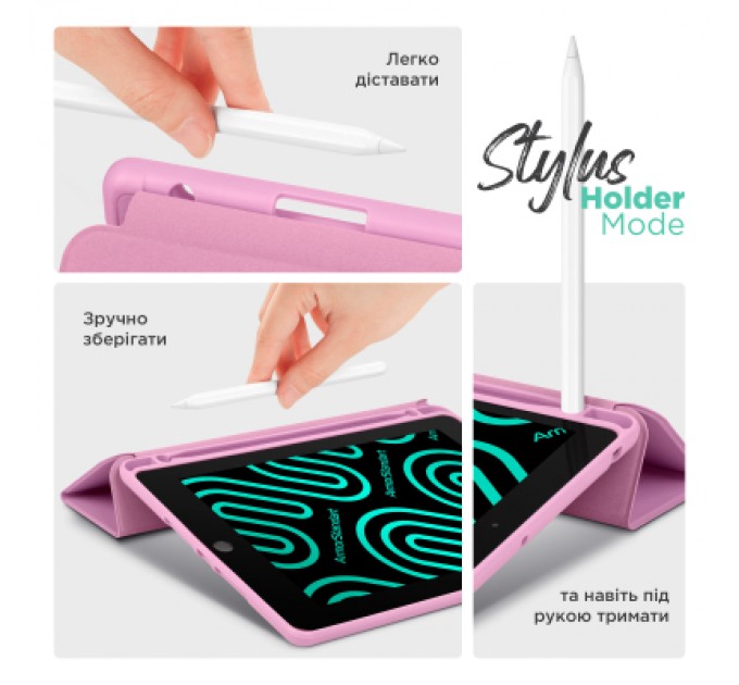Armorstandart Чохол до планшета Armorstandart Smart Fold Pen iPad mini 2024 / mini 6 Pink (ARM82831)