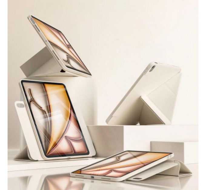BeCover Чохол до планшета BeCover Ultra Slim Origami Magnetic Apple iPad Air 11" M2 2024 Beige (712976)