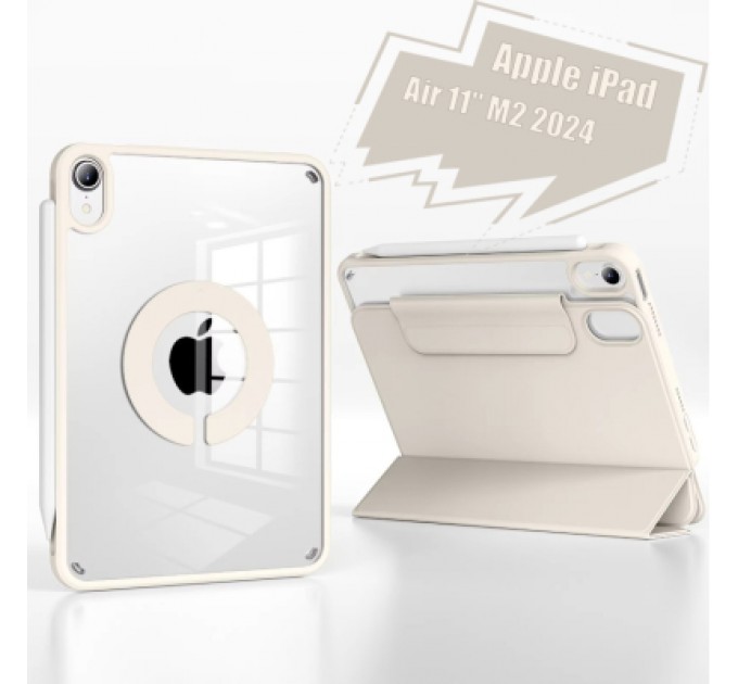 BeCover Чохол до планшета BeCover Ultra Slim Origami Magnetic Apple iPad Air 11" M2 2024 Beige (712976)
