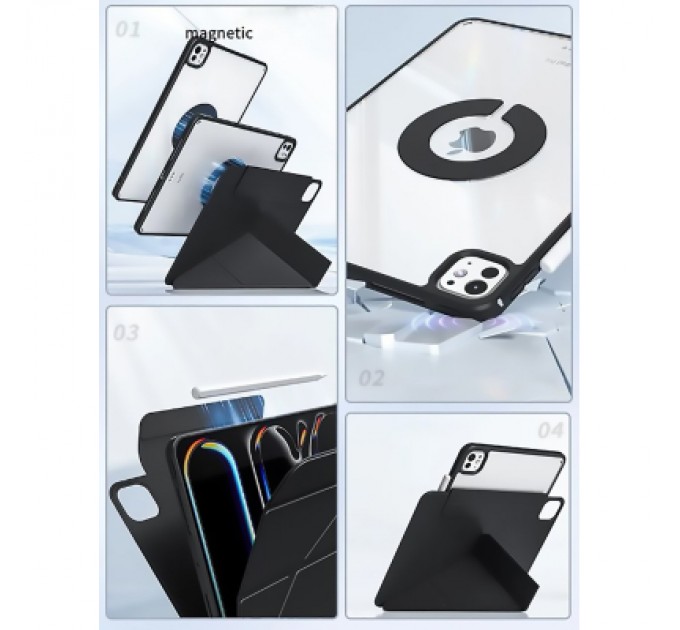 BeCover Чохол до планшета BeCover Ultra Slim Origami Magnetic Apple iPad Pro 11" M4 2024 Black (712977)