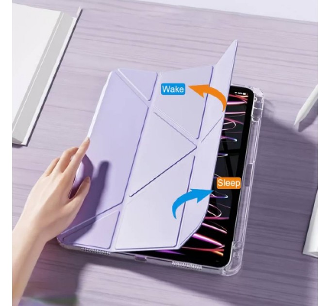 BeCover Чохол до планшета BeCover Ultra Slim Origami Transparent Apple iPad Mini 6 2021 Purple (712933)