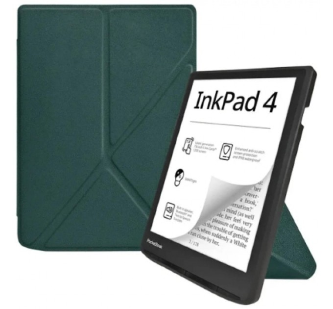 BeCover Чохол до електронної книги BeCover Ultra Slim Origami PocketBook 743G InkPad 4/InkPad Color 2/InkPad Color 3 (7.8") Dark Green (713084)