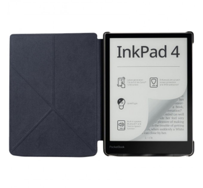 BeCover Чохол до електронної книги BeCover Ultra Slim Origami PocketBook 743G InkPad 4/InkPad Color 2/InkPad Color 3 (7.8") Deep Blue (713083)