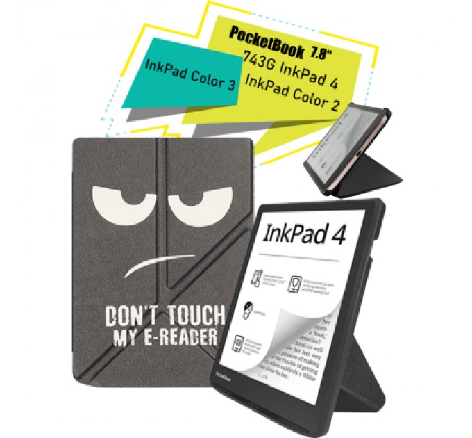 BeCover Чохол до електронної книги BeCover Ultra Slim Origami PocketBook 743G InkPad 4/InkPad Color 2/InkPad Color 3 (7.8") Don''t Touch (713086)