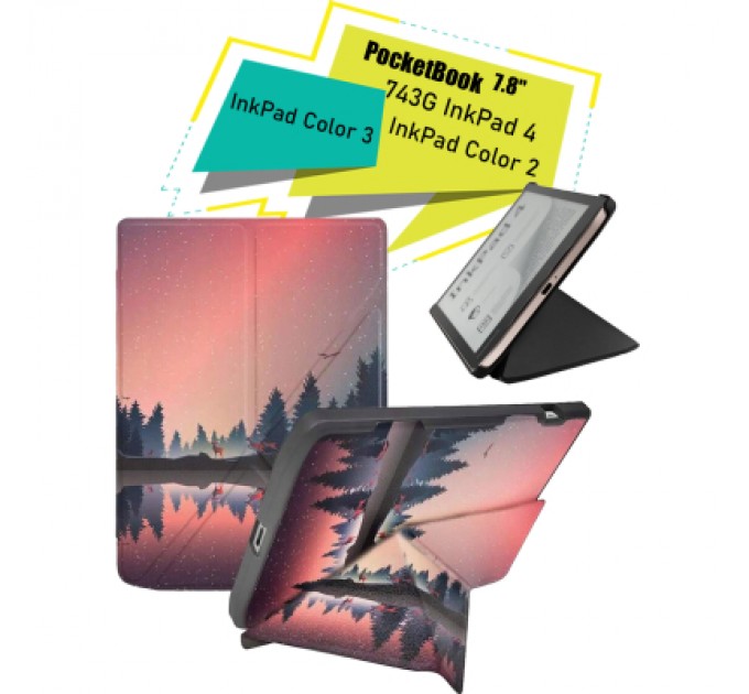 BeCover Чохол до електронної книги BeCover Ultra Slim Origami PocketBook 743G InkPad 4/InkPad Color 2/InkPad Color 3 (7.8") Dusk (713085)
