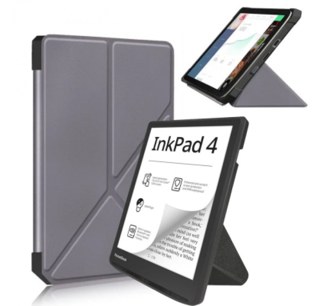 BeCover Чохол до електронної книги BeCover Ultra Slim Origami PocketBook 743G InkPad 4/InkPad Color 2/InkPad Color 3 (7.8") Gray (713087)