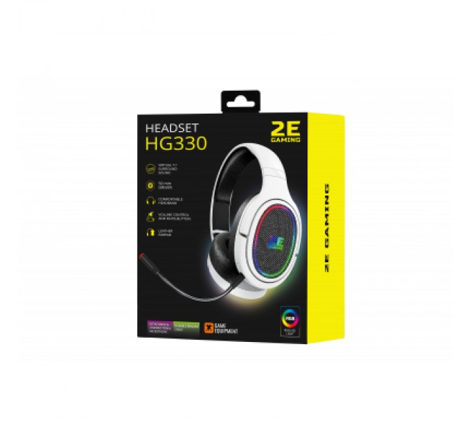 2E Навушники 2E HG330 RGB USB 7.1 White (2E-HG330WT-7.1)