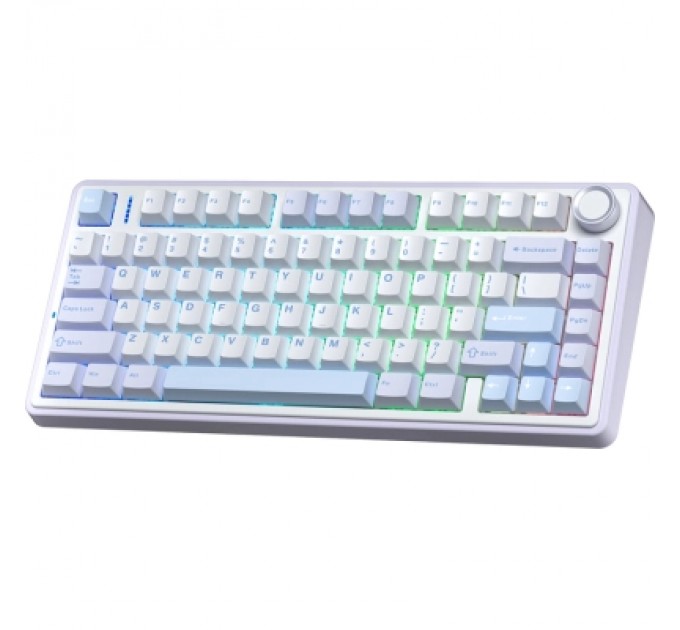 Aula Клавіатура Aula F75 Gasket Greywood V3 switch Hot-Swap PBT Wireless/Bluetooth/USB Blue (6948391208633)