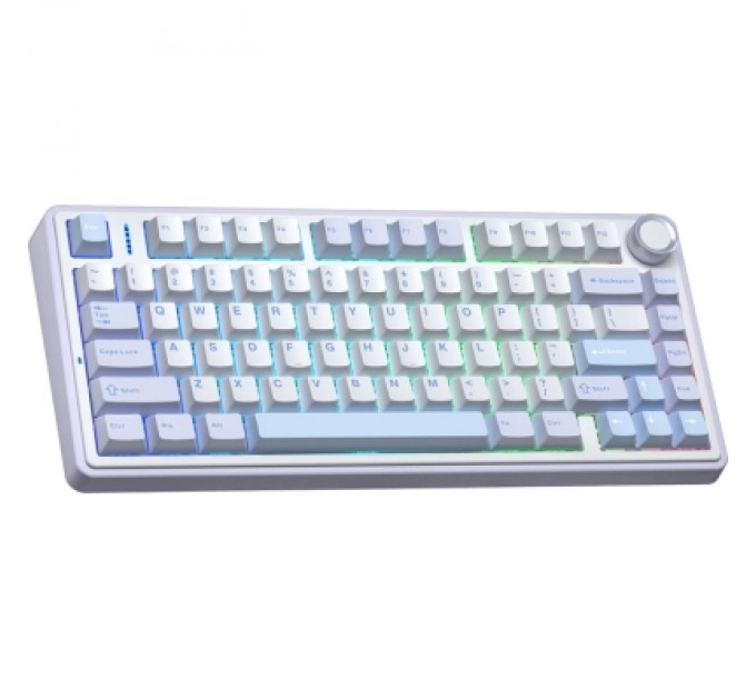 Aula Клавіатура Aula F75 Gasket Greywood V3 switch Hot-Swap PBT Wireless/Bluetooth/USB Blue (6948391208633)