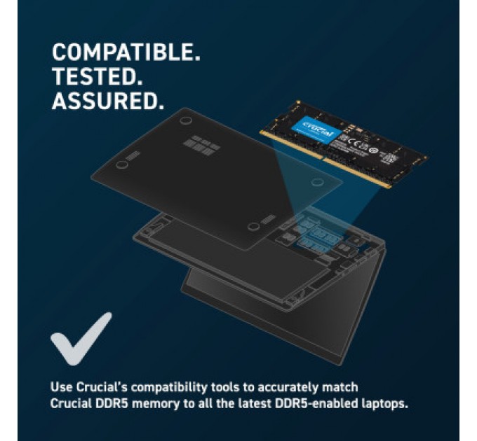 Micron Модуль пам'яті для ноутбука SoDIMM DDR5 32GB (2x16GB) 5600 MHz Ripjaws Micron (CT2K16G56C46S5)