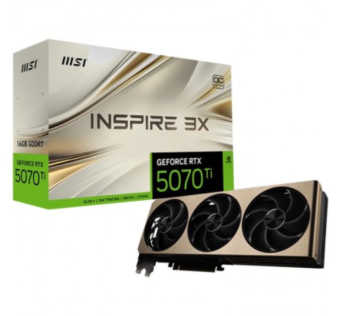 MSI Відеокарта MSI GeForce RTX5070 Ti 16GB INSPIRE 3X OC PLUS (RTX 5070 Ti 16G INSPIRE 3X OC PLUS)