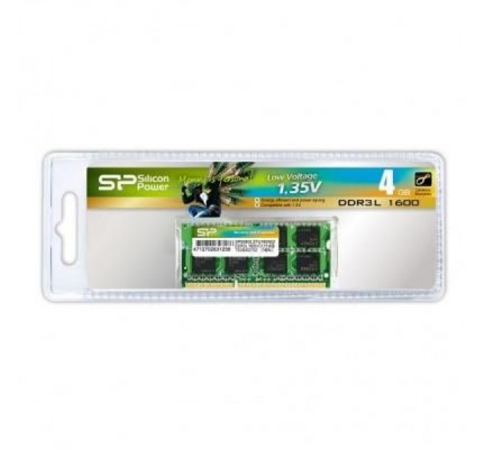 Silicon Power Модуль пам'яті для ноутбука SoDIMM DDR3L 4GB 1600 MHz Silicon Power (SP004GLSTU160N02)
