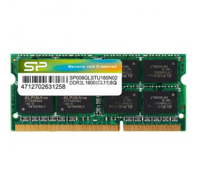 Silicon Power Модуль пам'яті для ноутбука SoDIMM DDR3L 8GB 1600 MHz Silicon Power (SP008GLSTU160N02)