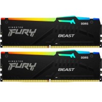 Модуль пам'яті для комп'ютера DDR5 16GB (2x8GB) 6000 MHz FURY Beast RGB Kingston Fury (ex.HyperX) (KF560C36BBEAK2-16)