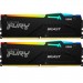 Kingston Fury (ex.HyperX) Модуль пам'яті для комп'ютера DDR5 16GB (2x8GB) 6000 MHz FURY Beast RGB Kingston Fury (ex.HyperX) (KF560C36BBEAK2-16)