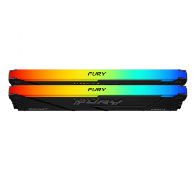 Kingston Fury (ex.HyperX) Модуль пам'яті для комп'ютера DDR4 64GB (2x32GB) 3600 MHz FURY Beast RGB Kingston Fury (ex.HyperX) (KF436C18BB2AK2/64)