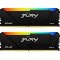 Kingston Fury (ex.HyperX) Модуль пам'яті для комп'ютера DDR4 64GB (2x32GB) 3600 MHz FURY Beast RGB Kingston Fury (ex.HyperX) (KF436C18BB2AK2/64)