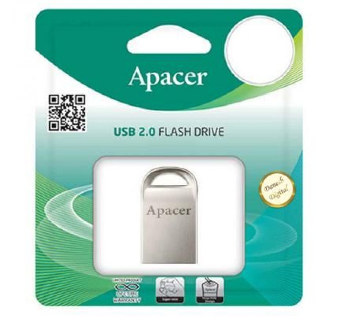 Apacer USB флеш накопичувач Apacer 32GB AH115 Silver USB 2.0 (AP32GAH115S-1)