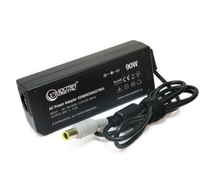 Extradigital Блок живлення до ноутбуку Extradigital IBM 20V, 4.5A, 90W (7.9x5.5) (PSI3810)