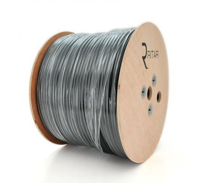 Ritar Кабель мережевий Ritar FTP 305м, cat 6, CU, КНПЭ 4*2*0,54мм, Black, outdoor (00553)